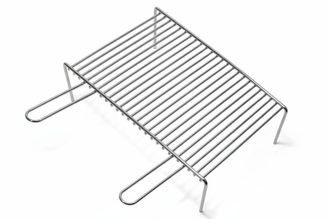 Griglia Pesante Con Piedi 2 Manici Cm.50X35X7H. Lapillo
