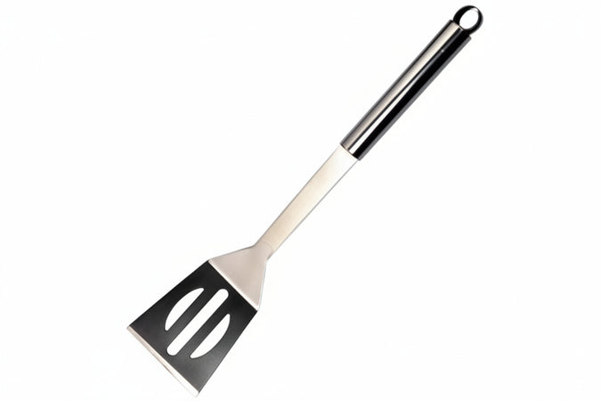 Paletta In Acciaio Inox Per Barbecue Con Manico Alluminio- - Lunghezza Cm.35 - 2 Pezzi Lapillo