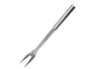 Forchettone In Acciaio Inox Per Barbecue Con Manico Alluminio- - Lunghezza Cm.35 - 2 Pezzi Lapillo