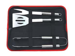 Attrezzi Acciaio Inox Per Barbecue In Set Da 4 Pezzi Lapillo