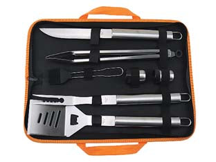 Attrezzi Acciaio Inox Per Barbecue In Set Da 8 Pezzi Lapillo