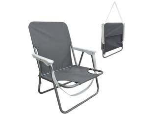 Poltroncina In Acciaio Da Spiaggia Cm.53X52X66H. Vette