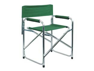 Sedia Regista In Alluminio Verde Cm.56X47X78H. Vette