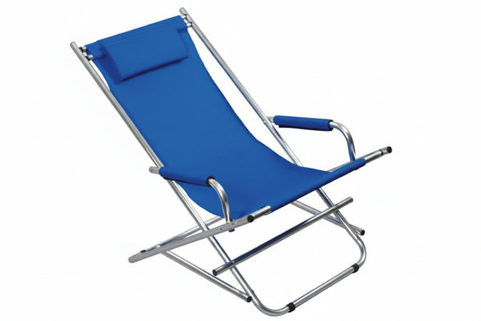 Sdraio In Alluminio Blu Cm.54X97X77H. Vette