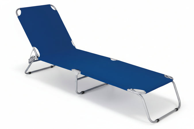 Lettino In Acciaio Pieghevole Cm.58X190X27/70H. Vette