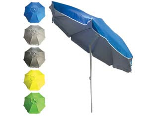 Ombrellone Da Spiaggia In Poliestere Cm.200 Ø Cm.200 Tortora Vette