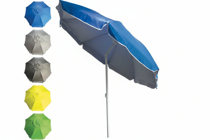 Ombrellone Da Spiaggia In Poliestere Cm.200 Ø Cm.200 Giallo Vette