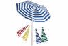 Ombrellone Da Spiaggia In Cotone Tondo Cm.200 Colore Bianco/Blu Vette