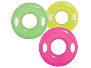 Salvagente Gonfiabile Neon Con Maniglie +8 Anni Ø Cm.76 Peso Kg.0,31 (59258) Intex