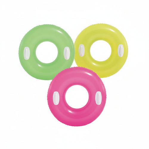 Salvagente Gonfiabile Neon Con Maniglie +8 Anni Ø Cm.76 Peso Kg.0,31 (59258) Intex