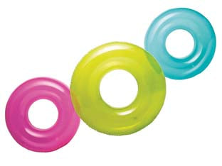 Salvagente Gonfiabile Trasparente Senza Maniglie +8 Anni Ø Cm.76 Peso Kg.0,22 (59260) Intex