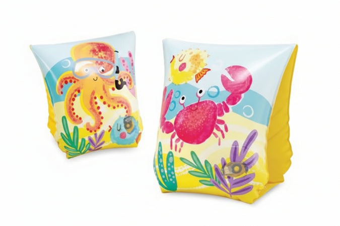 Braccioli Gonfiabili Fun Fish 3-6 Anni- - Cm.23X15 - Peso Kg.0,12 (58652) - 4 Pezzi Intex