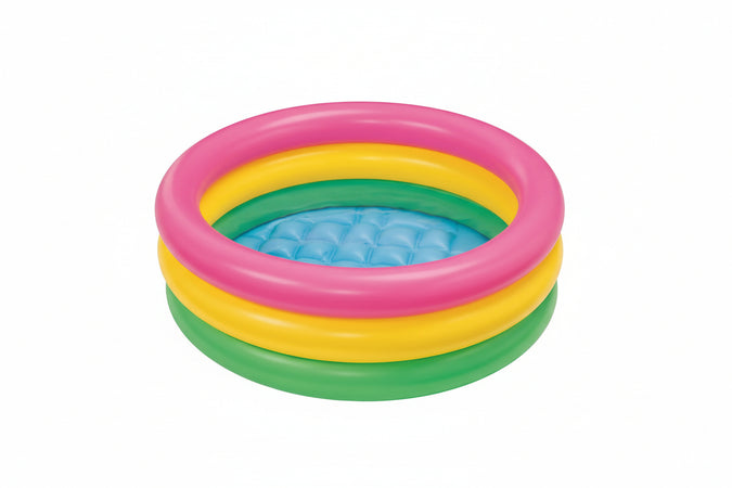 Piscina Gonfiabile Baby Tonda 3 Anelli 13 Anni Cm.61X22H. Capienza Lt.28 Peso Kg.0,5(57107) Intex