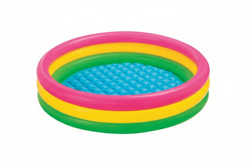Piscina Gonfiabile Tonda 3 Anelli +2 Anni Ø Cm.114X25H. Peso Kg.1,20 (57412) Intex