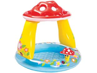 Piscina Gonfiabile Tonda Fungo Con Parasole 13 Anni Ø Cm.102X89H. Peso Kg.1,50 (57114) Intex