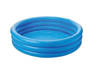 Piscina Gonfiabile Rotonda Crystal Blu 3 Anelli +2 Anni Cm.168X38H. Peso Kg.2,15 (58446) Intex