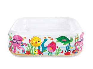Piscina Gonfiabile Quadra Aquarium +3 Anni Cm.159X159X50H. Peso Kg.3,60 (57471) Intex