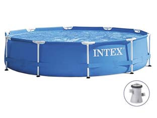 Piscina Metal Frame Rotonda C/Telaio Portante C/Pompa Cm.305X76H. Capacitãe Lt.4485 Peso Kg.19,7 (28202) Intex