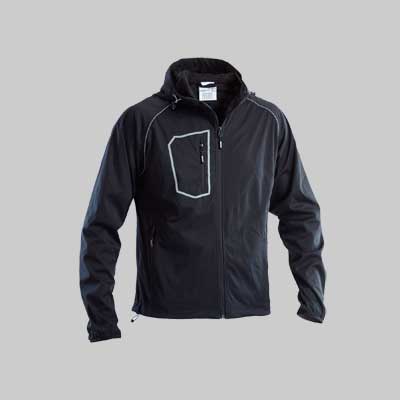 Giubbino Softshell Con Cappuccio 'Fasten' Nero Tg. Xxl (60-62)