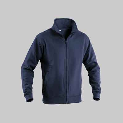 Felpa Con Full Zip Blu Tg. M (48-50)
