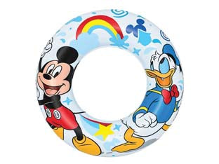 Salvagente Gonfiabile Mickey E Gli Amici Del Rally 3-6 Anni- - Ø Cm.56 - (Art.91004) - 6 Pezzi Bestway