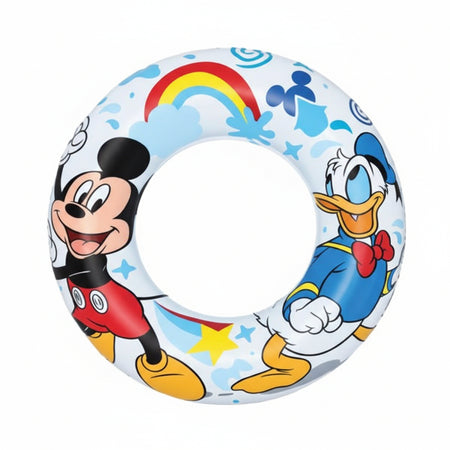 Salvagente Gonfiabile Mickey E Gli Amici Del Rally 3-6 Anni- - Ø Cm.56 - (Art.91004) - 6 Pezzi Bestway