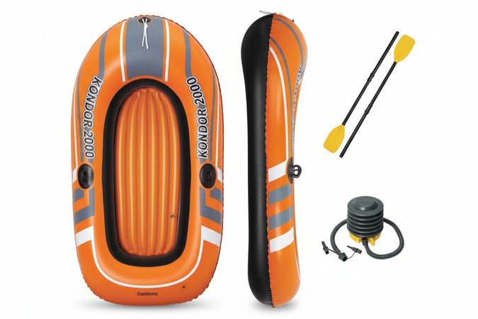 Canotto Gonfiabile Kondor 2000 Con Remi E Pompa Cm.188X98X30H. Peso Kg.4,350 (Art.61062) Bestway