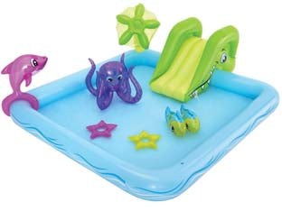 Piscina Con Giochi Gonfiabile Acquario Fantastico +2 Anni Cm.239X206X86H. (Art.53052) Bestway