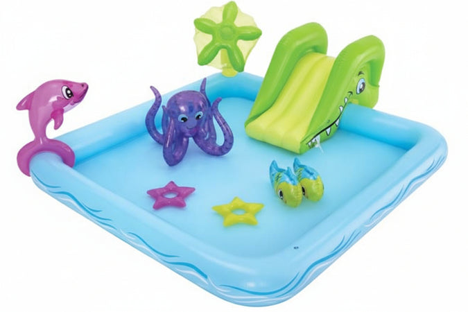 Piscina Con Giochi Gonfiabile Acquario Fantastico +2 Anni Cm.239X206X86H. (Art.53052) Bestway