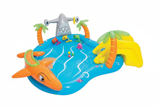 Piscina Con Giochi Gonfiabile Sea Life +2 Anni Cm.280X257X87 Peso Kg.5,900 (Art.53067) Bestway