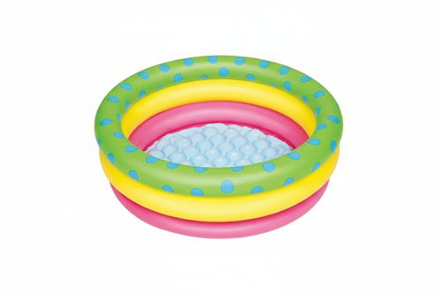 Piscina Gonfiabile Summer 3 Anelli Color Piccola +2 Anni Ø Cm.70X24H. Lt.41 Kg.0,580 (Art.51128) Bestway