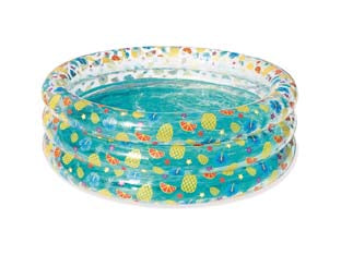 Piscina Gonfiabile Tropical Play Pool Trasparente 3 Anelli +6 Anni Ø Cm.150X53H. Peso Kg.2,530 (Art.51045) Bestway