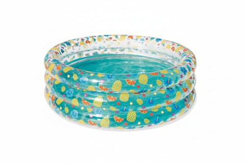 Piscina Gonfiabile Tropical Play Pool Trasparente 3 Anelli +6 Anni Ø Cm.150X53H. Peso Kg.2,530 (Art.51045) Bestway