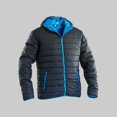 Giubbino Imbottito Con Cappuccio Blu Tg. M