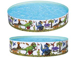 Piscina Tonda Rigida Dinosauri +2 Anni Ø Cm.183X38H. Peso Kg.2,23 (Art.55022) Bestway
