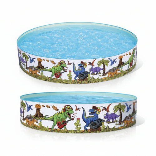 Piscina Tonda Rigida Dinosauri +2 Anni Ø Cm.183X38H. Peso Kg.2,23 (Art.55022) Bestway