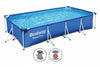 Piscina Steel Pro Rettangolare Telaio Portante Cm.400X211X81H. Kg.34,0 Lt.5.700 Filtro Cartuccia (Art.56424) Bestway