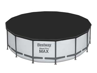 Telo Di Copertura Per Piscine Tonde Steel Pro Frame Per Piscine Ø Cm.427 (Art.58248) Bestway