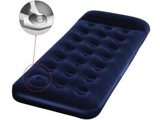 Materasso Gonfiabile Floccato Singolo E Pompa Incorporata Cm.185X76X28H. (Art.67223) Bestway