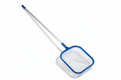 Retino Piatto Da Superficie In Plastica Con Manico Per Piscina- - Cm.30X33 In Plastica - 2 Pezzi Ailanto