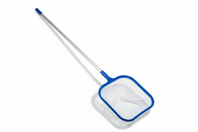 Retino Piatto Da Superficie In Plastica Con Manico Per Piscina- - Cm.30X33 In Plastica - 2 Pezzi Ailanto