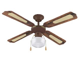 Ventilatore Tipo Legno Da Soffitto 1 Luce Ø 107 Cm Vinco