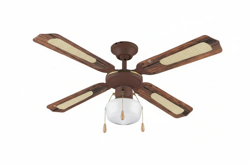 Ventilatore Tipo Legno Da Soffitto 1 Luce Ø 107 Cm Vinco