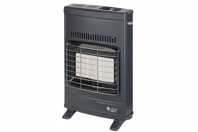 Stufa Infrarossi A Gas Metano Ventilata 4200W Grigia Misure Cm.42,5X15X64H. Peso Kg.7,6 Eco42T Sicar