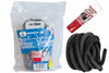 Kit Ricambio Treccia Tonda Con Silicone Adesivo Per Alte Temperature- - Mm.8X2,5 Mt. - 2 Pezzi