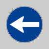 Segnale Stradale Fig. 80/B 'Direzione Obbligatoria A Sinistra' Ø 60 Cm