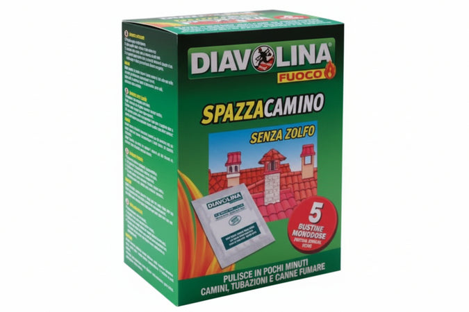 Diavolina Polvere Spazzacamino- - 5 Bustine Da Gr.50 - 6 Pezzi Diavolina