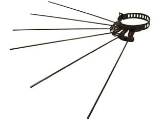 Stendibiancheria A Raggera 6 Raggi Per Stufe Smaltato Marrone- - Ø Cm.8/15 Regolabile Con Sei Aste Da Cm.43 - 6 Pezzi