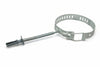 Collari Fermatubo Per Stufe Smaltato Bianco- - Ø Cm.10/15 Regolabile, Con Tassello Ø Mm.8X40 - 10 Pezzi