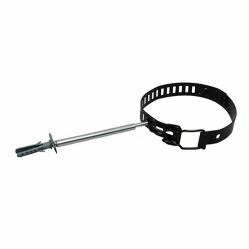 Collari Fermatubo Per Stufe Smaltato Nero- - Ø Cm.8/14 Regolabile Con Tassello Ø Mm.8X40 - 10 Pezzi